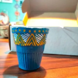 Aipan Art Eco-Friendly Kulhad Candle